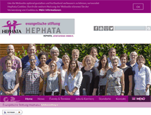 Tablet Screenshot of hephata-mg.de